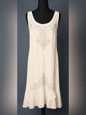Vintage 90s wedding dress- easy slip on- more casual, fairy beach boho- 18